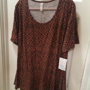 Lularoe Perfect Black background with dark orange